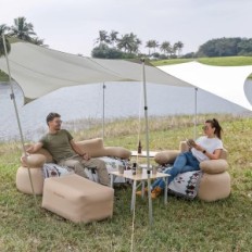 Kingcamp pūtiklio sofa, 300 kg, 85 x 174 x 72 cm, ruda