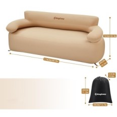 Kingcamp-Gebläse-Sofa, 300 kg, 85 x 174 x 72 cm, braun