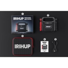 Rozrusznik samochodowy IRIHUP HW-200, 4000A, 12V, 99,16 Wh, 26800 mAh