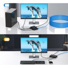 KVM Vedžindist HDMI produžni kabel USB 120m RJ45 Cat5e / 6/7 Full HD