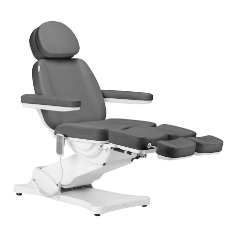 Fauteuil cosmétique électrique SILLON CLASSIC 2 moteurs pédicure gris — vue latérale