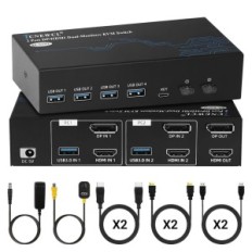 Lüliti KVM TCNEWCL KS925T HDMI DP USB 5V mitmearvutite käsitsemiseks