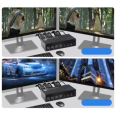 KVM TCNewCL KS925T HDMI DP USB 5V kapcsoló több számítógép támogatására