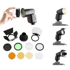 Okrogla Flash Godox V1-F TTL + Godle AK-R flass