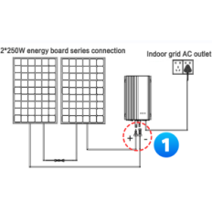 Saulės inverteris Jadeshay MPPT 500 W, 24V 220V