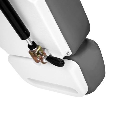 Poltrona elettrica cosmetica SILLON CLASSIC 2 motori pedi grigia — primo piano della maniglia