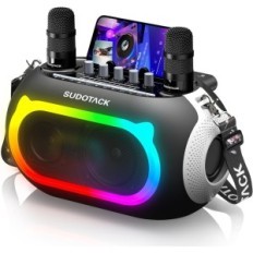 Attrezzature per karaoke sudotack km 300, Bluetooth, HDMI, Nero