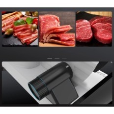Rebanador eléctrico para carne topoto, 2 cuchillas, 0-15 mm