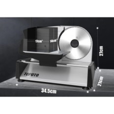 Rebanador eléctrico para carne topoto, 2 cuchillas, 0-15 mm