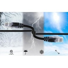 Gato Ethernet 6 Mr Rede Cabo Tronic, RJ45, 100 m, 1GBit / s, à prova d'água