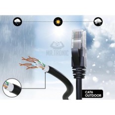 Ethernet Cat 6 mr Network Cable Tronic, RJ45, 100 m, 1Gbit / s, Atsparus vandeniui