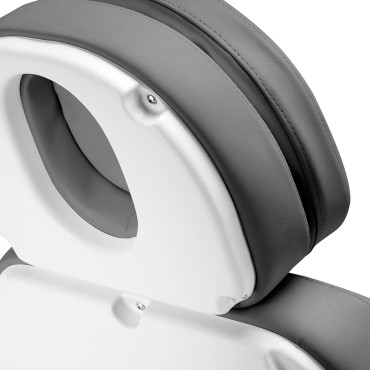 Electric cosmetic chair SILLON CLASSIC 2 motors pedi gray — close-up of the head