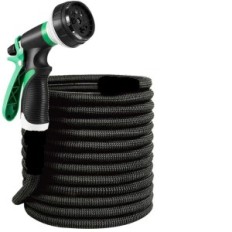 Mangueira de jardim com uma extensão Zeaslect 25m, com uma pistola regadora, usada