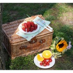Wicker Wicker Basket Zormy, til 2 personer, farve blomster