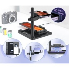 Um conjunto de adaptadores para digitalização de filmes móveis JJC, 35mm / 120