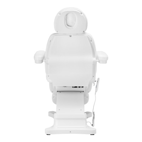 Fauteuil cosmétique électrique SILLON CLASSIC 4 moteurs avec repose-bras blanc — vue arrière