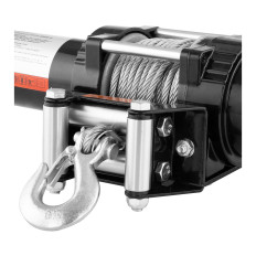 Treuil de voiture tout terrain télécommandé, câble de 15,5 m, capacité de traction de 1590 kg + Poulie 4 T