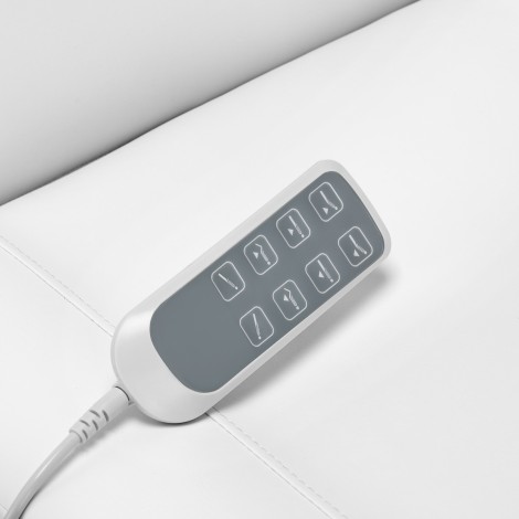 Električna kozmetička stolica SILLON CLASSIC s 4 motora i naslonom za ljuljanje, bijela — detaljni prikaz upravljača