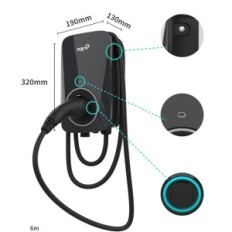 Carregador para veículos elétricos foxess ev, 7,3 kw, tipo 2, exposição