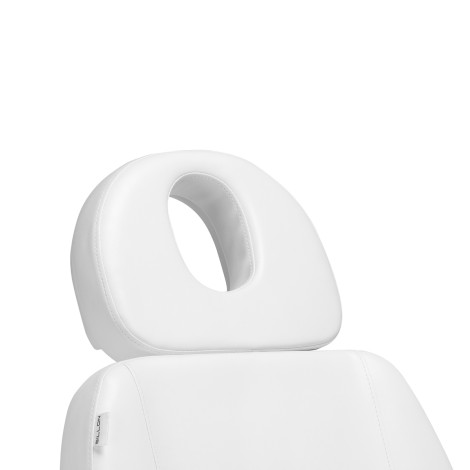 Electric cosmetic chair SILLON CLASSIC 4 motors with cradle white — close-up of the head