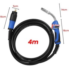 Brûleur de soudage MIG HJZ MB25AK, câble de 4 m avec 10 conseils