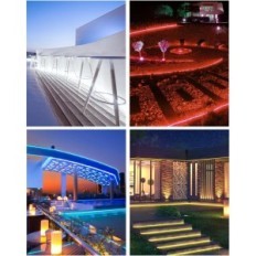 LED Alitove RGB 15 M, 230V, 80 DIOD / M, IP65, IR-afstandsbediening