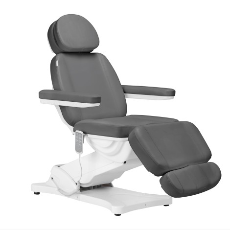 Sillón Eléctrico Cosmético SILLON CLASSIC 4 motores con reclinación gris — vista lateral
