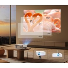 Projektor Akiyo, Full HD 1080p, 10000 lm, 5g Wi-Fi Bluetooth, mit einem Stativ