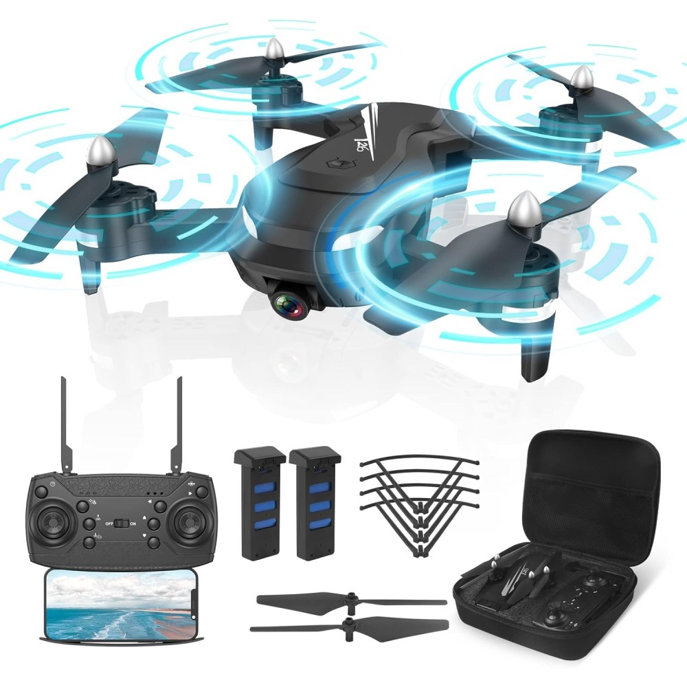 Dron Wipkviey TY-T26 con 1080p, FPV con 2 batterie, 26-30 minuti