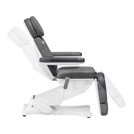 SILLON CLASSIC elektromos kozmetikai szék 4 motorral, szürke — oldalnézet