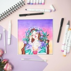 Flamers de Ohuhu, 320 colores, puntas dobles a base de alcohol