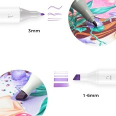 Flamers of Ohuhu, 320 colors, double alcohol-based tips