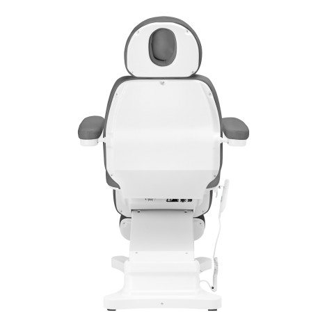 Electric cosmetic chair SILLON CLASSIC 4 motors with cradle gray — rear view