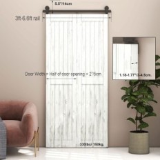 Sistēma bīdāmo durvju bonikluba BN-F35STS, 107 cm, platums 51 cm