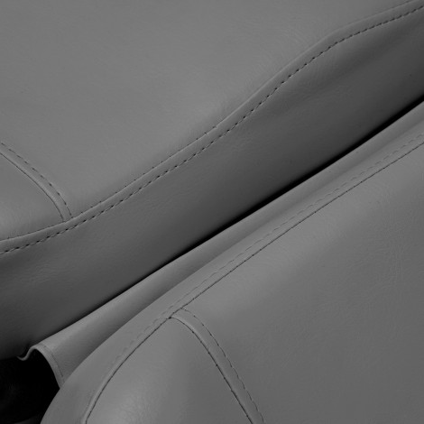 Fauteuil cosmétique électrique SILLON CLASSIC 4 moteurs avec repose-nuque gris — gros plan assise