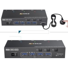 Přepínač KVM Y YOUTINGHDAV KC-KVM302AS, 2 monitory, 12V, 4k 60 Hz