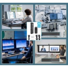 HDIwousp KVM-lüliti, 4K Ultra HD, 2 monitorid, HDMI 2.0, 120V