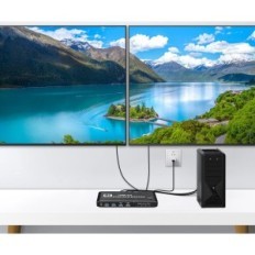 Hdiwousp KVM kapcsoló, 4K ULTRA HD, 2 monitor, HDMI 2.0, 120V