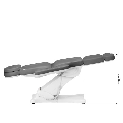 Elektrischer Kosmetikstuhl SILLON CLASSIC 4 Motoren mit Liege grau — Seitenansicht