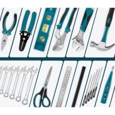 Sundpey-Toolkit, bestehend aus 379 Elementen in einem Koffer mit einer Schublade