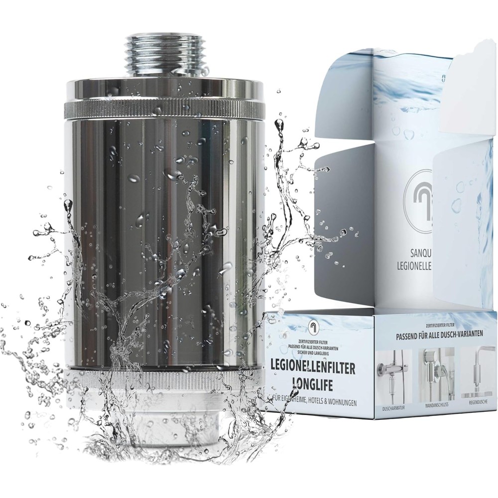 Φίλτρο ντους 10 x 5 x 12,7 cm Chrome Water Filter Sanquell για ντους μπάνιου