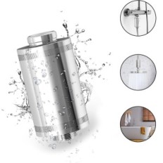 Filtre de douche 10 x 5 x 12,7 cm Filtre à eau de chrome Sanquell pour salle de bain douche