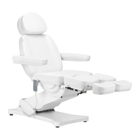 Elektromos kozmetikai szék SILLON CLASSIC 3 motorral pedikűr támlával fehér — oldalnézet