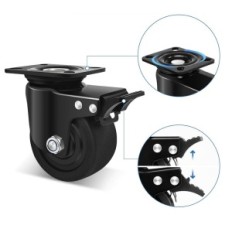 Rolls with brake in B D Weibida 4 x 100 mm, load capacity 3000 kg, 4 pieces