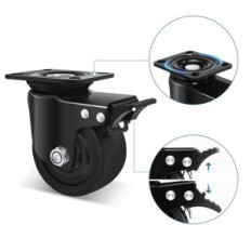 Rouleaux avec frein en B d Weibida 4 x 100 mm, capacité de charge 3000 kg, 4 pièces