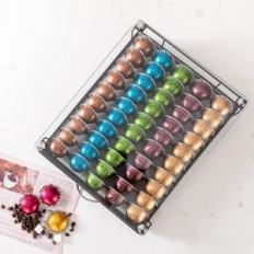 Capsule houder rijstrat, 50 capsules, zwart