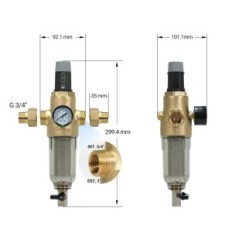 Achterspoeltilter ispring met drukreductiemiddel, 50 micron