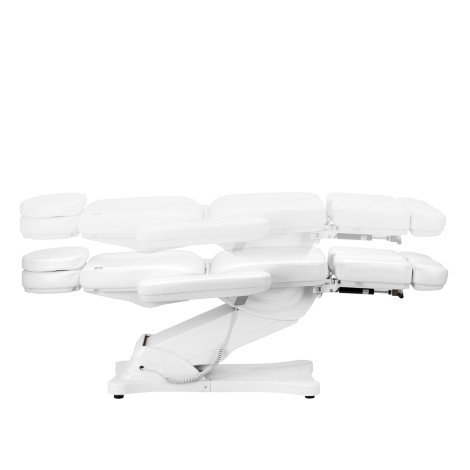 Fauteuil cosmétique électrique SILLON CLASSIC 3 moteurs avec repose-pieds blanc — vue latérale