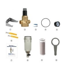 Achterspoeltilter ispring met drukreductiemiddel, 50 micron