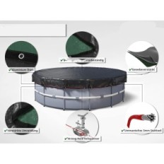 Bedecken Sie den Pool Poolenfux, 500 - 550 cm (ř 610 cm), Gewicht 200 g / m²